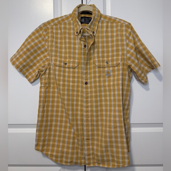 Carhartt Other - Carhartt Plaid Short Sleeve Button Up Shirt Men’s Medium Loose Fit Workwear